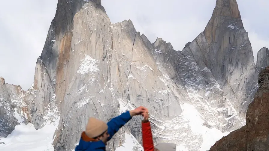Kristin and Kyle LaClaire on a glacier
